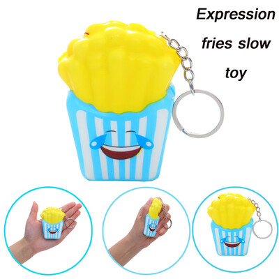 Gotoamei Cute Expression Fries Decor Slow Rising Kid Squeeze Relieve Anxiet Gift Toys