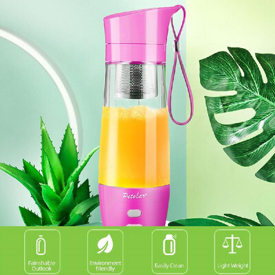 Mini Juicer Cup 430ml Fruit Juice Mixer Travel Blender with Stainless Steel 2-Blades USB Rechargeable
Mini Juicer Cup 430ml Fruit Juice Mixer Travel Blender with Stainless Steel 2-Blades USB Rechargeable