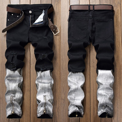 Gobestart Mens Casual Denim Straight Hole Jeans Stitching color Trousers Long Pant
Gobestart Mens Casual Denim Straight Hole Jeans Stitching color Trousers Long Pant