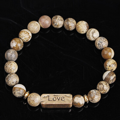 Vintage Fashion Natural Stone Beaded Bracelets With Letter For Men Women Jewelry Gifts Decor
Vintage Fashion Natural Stone Beaded Bracelets With Letter For Men Women Jewelry Gifts Decor