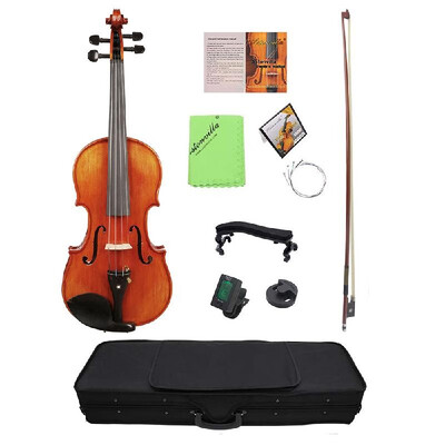 44 Acoustic Violin Fiddle Spruce Wood Front Board Flame Maple Backboard for Beginner Student Performer with Violin Case Shoulder
44 Acoustic Violin Fiddle Spruce Wood Front Board Flame Maple Backboard for Beginner Student Performer with Violin Case Shoulder