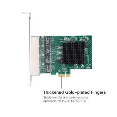 Network Server Card 4 Ports Gigabit 1000M PCI-E Ethernet Adapter Support PCI- EX1X4X8X16
Network Server Card 4 Ports Gigabit 1000M PCI-E Ethernet Adapter Support PCI- EX1X4X8X16