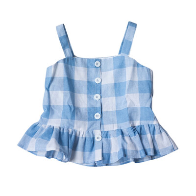 Fresh Style Plaid Print Women Off Shoulder Tops Ruffles Button Beach Casual Vest Camisole
Fresh Style Plaid Print Women Off Shoulder Tops Ruffles Button Beach Casual Vest Camisole