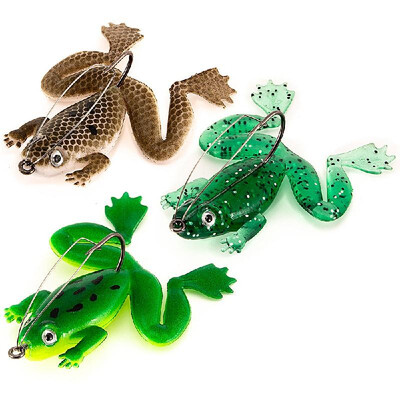 6cm55g Fishing Lure Soft Artificial Fishing Bait Frog Lure with Hook