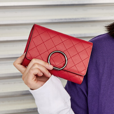 OMTO short wallet ladies handbag small fragrance rhombic leather in the three fold wallet clutch bag female elegant coin purse black
OMTO short wallet ladies handbag small fragrance rhombic leather in the three fold wallet clutch bag female elegant coin purse black