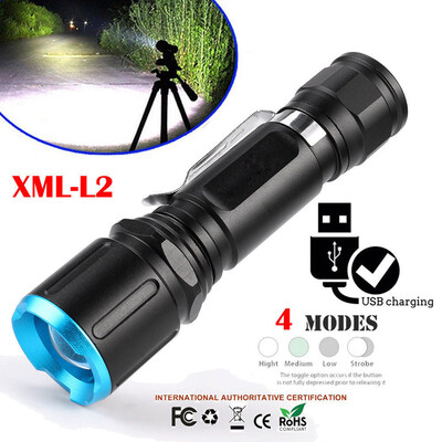 Saidsome Zoom XML-L2 LED Flashlight USB Rechargeable Torch 4 Modes Light Lamp flashlight lamp
Saidsome Zoom XML-L2 LED Flashlight USB Rechargeable Torch 4 Modes Light Lamp flashlight lamp
