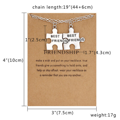 Friendship Card Necklace Couple Jewelry 2pcs BFF Heart Pendant Necklace Best Friends Forever 2 pcs Splicing Necklace Gift
Friendship Card Necklace Couple Jewelry 2pcs BFF Heart Pendant Necklace Best Friends Forever 2 pcs Splicing Necklace Gift