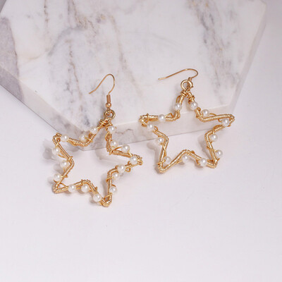 AOEMAN women trendy simulated pearl statement dangle earrings vintage party jewelry accessories gold color metal drop earrings
AOEMAN women trendy simulated pearl statement dangle earrings vintage party jewelry accessories gold color metal drop earrings