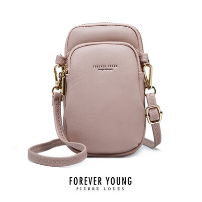 Korean version of the pure womens one-shoulder phone bag stylish simple slant cross bag
Korean version of the pure womens one-shoulder phone bag stylish simple slant cross bag