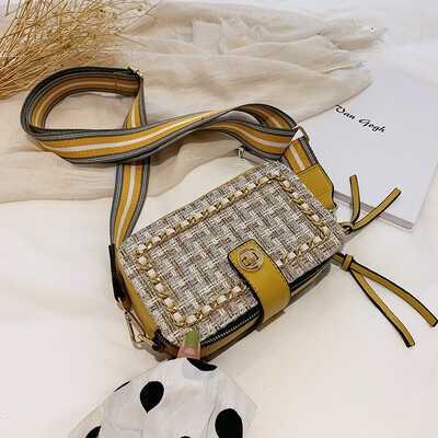 Korean version of Joker small bag personality broadband woven small square bag new 2019ins womens shoulder bag Messenger bag
Korean version of Joker small bag personality broadband woven small square bag new 2019ins womens shoulder bag Messenger bag