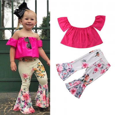 2-7Y Kid Baby Girls Off Shoulder Tops T-shirt Bell-Bottom Pants Outfits Clothes
2-7Y Kid Baby Girls Off Shoulder Tops T-shirt Bell-Bottom Pants Outfits Clothes