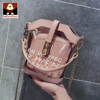 Summer transparent small bag woman 2019 new Korean version of jelly chain bag 100 lap shoulder oblique bag tide
Summer transparent small bag woman 2019 new Korean version of jelly chain bag 100 lap shoulder oblique bag tide