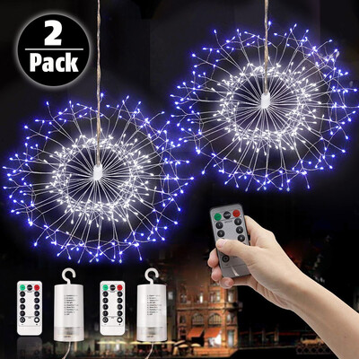Fairy String Lights 150 LED Firework Lights Battery Operated Hanging Starburst Light 8 Modes Dimmable with R
Fairy String Lights 150 LED Firework Lights Battery Operated Hanging Starburst Light 8 Modes Dimmable with R