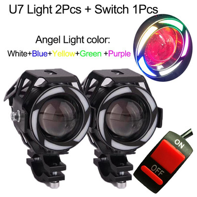 12V 125W Motorcycle LED Headlights U7 5 Colors Headlamp Spot Fog lamp Motorbike Driving Head lights Auxiliary Work Lights
12V 125W Motorcycle LED Headlights U7 5 Colors Headlamp Spot Fog lamp Motorbike Driving Head lights Auxiliary Work Lights