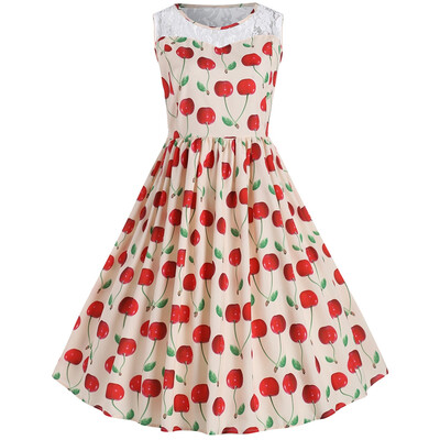 Lace Insert Plus Size Cherry Vintage Flare Dress
Lace Insert Plus Size Cherry Vintage Flare Dress