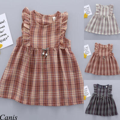 Kids Toddler Baby Girls Grid Sleeveless Dress Princess Party Tutu Dresses Summer
Kids Toddler Baby Girls Grid Sleeveless Dress Princess Party Tutu Dresses Summer
