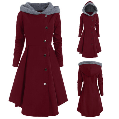 Roseonmyhand Women Plus Size Asymmetric Fleece Hooded Single Breasted Long Drap Buttons Coat
Roseonmyhand Women Plus Size Asymmetric Fleece Hooded Single Breasted Long Drap Buttons Coat