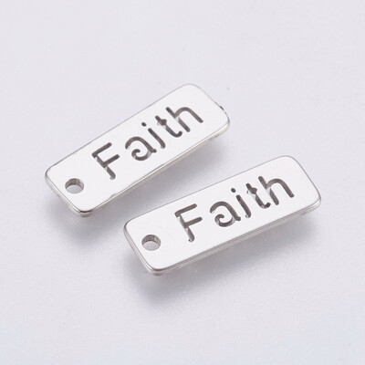 304 Stainless Steel Pendants Rectangle with Word Faith Stainless Steel Color 17x6x18mm Hole 14mm
304 Stainless Steel Pendants Rectangle with Word Faith Stainless Steel Color 17x6x18mm Hole 14mm