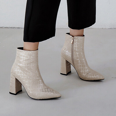 Rose Women Stone Pattern Boots Mid-Boots Ankle Zipper Square Heel Casual Boots Shoes
Rose Women Stone Pattern Boots Mid-Boots Ankle Zipper Square Heel Casual Boots Shoes