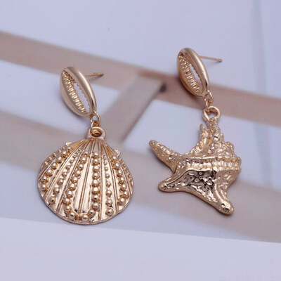 EK649 Big Shell Drop Earrings For Women Creative Starfish Conch Cowrie Hanging Brincos Statement Earrings Boho Beach Jewelry
EK649 Big Shell Drop Earrings For Women Creative Starfish Conch Cowrie Hanging Brincos Statement Earrings Boho Beach Jewelry