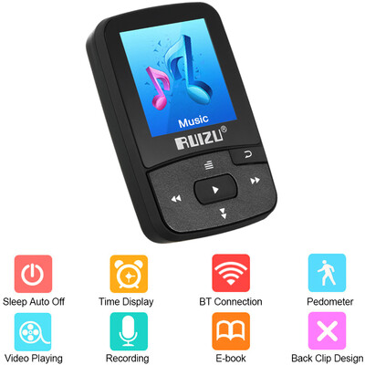RUIZU X50 8GB 15in MP3 MP4 Player HiFi Lossless Sound Quality Bluetooth Pedometer TF Card FM Radio Recording E-book Time Calendar
RUIZU X50 8GB 15in MP3 MP4 Player HiFi Lossless Sound Quality Bluetooth Pedometer TF Card FM Radio Recording E-book Time Calendar