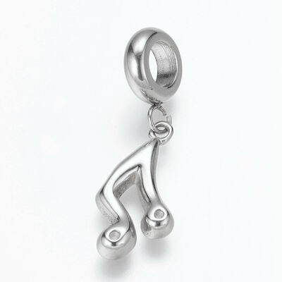 304 Stainless Steel European Dangle Beads Large Hole Pendants Musical Note Antique Silver 29mm Hole 5mm Pendant 19x10x2mm
304 Stainless Steel European Dangle Beads Large Hole Pendants Musical Note Antique Silver 29mm Hole 5mm Pendant 19x10x2mm