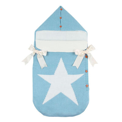 Cute Bowknot Pentagram Knitted Hooded Baby Blanket Swaddling Sleeping Bag 
Cute Bowknot Pentagram Knitted Hooded Baby Blanket Swaddling Sleeping Bag
