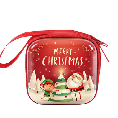 Creative Design 2020 Christmas Kid Gift Santa Claus Coin Purse For Candy Children Pocket Small Money Wallet Pouch Zip Coin Bag