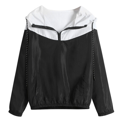 Toponeto Women Long Sleeve Zipper Color Patchwork Thin Skinsuits Hooded Casual Sport Coat
Toponeto Women Long Sleeve Zipper Color Patchwork Thin Skinsuits Hooded Casual Sport Coat