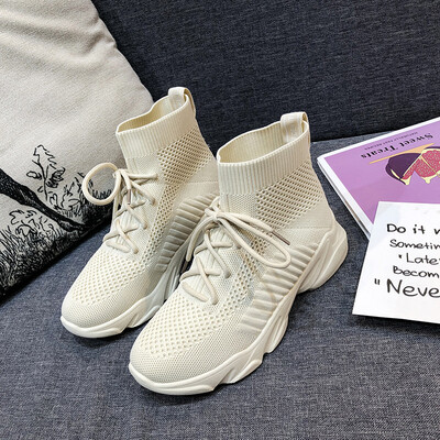 Flying woven high to help the new Korean students casual mesh breathable socks boots womens tide
Flying woven high to help the new Korean students casual mesh breathable socks boots womens tide