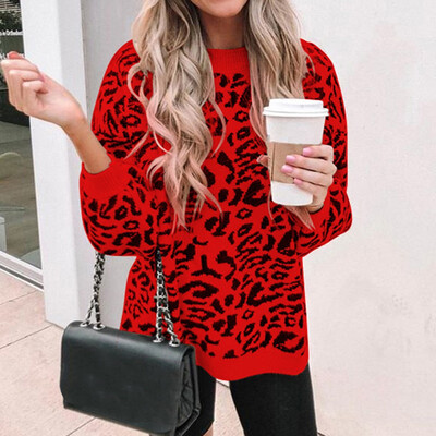 Tailored Women O-Neck Leopard Print Pullover long Sleeve Loose Knitted Sweater Tops
Tailored Women O-Neck Leopard Print Pullover long Sleeve Loose Knitted Sweater Tops