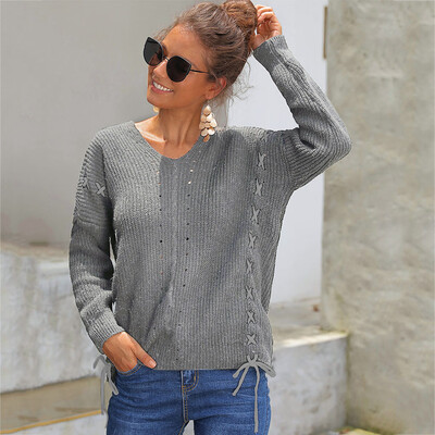 Tailored Women Casual Solid V-Neck Knitted Hollow out Long Sleeve Sweater Top Blouse
Tailored Women Casual Solid V-Neck Knitted Hollow out Long Sleeve Sweater Top Blouse