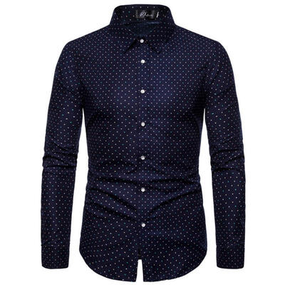 Male Polka Dot Shirt Casual Long Sleeve Top Shirt with Turn-down Collar for Indoor&Outdoor Activities
Male Polka Dot Shirt Casual Long Sleeve Top Shirt with Turn-down Collar for Indoor&Outdoor Activities