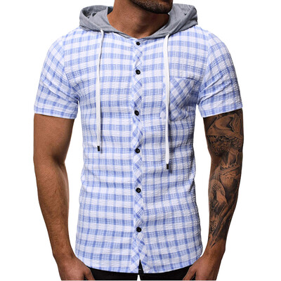 Toponeto Fashion Mens Summer Hooded Pocket Short Sleeve Plaid T-shirt Top Vest Blouse
Toponeto Fashion Mens Summer Hooded Pocket Short Sleeve Plaid T-shirt Top Vest Blouse