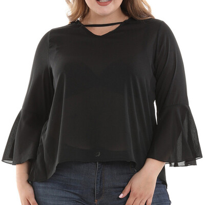 Starmoon Women Fashion Solid Plus Size Blouse Casual Loose T-shirt Back split Top
Starmoon Women Fashion Solid Plus Size Blouse Casual Loose T-shirt Back split Top