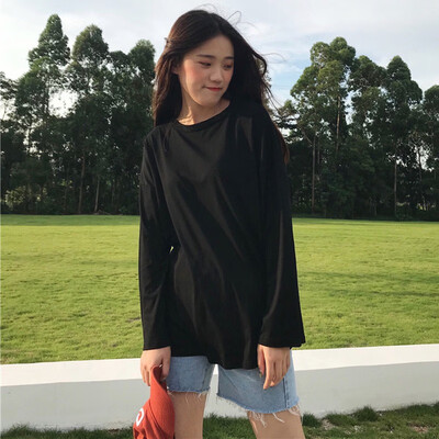Basic Simple Solid Color Tee Shirt Women T Shirts Long Sleeve O-Neck T Shirt Loose Fit Pullover Casual Basic T-Shirts Tops
Basic Simple Solid Color Tee Shirt Women T Shirts Long Sleeve O-Neck T Shirt Loose Fit Pullover Casual Basic T-Shirts Tops