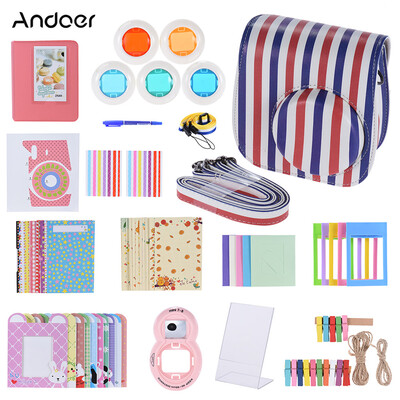 Andoer 14 in 1 Accessories Kit for Fujifilm Instax Mini 888s9 w Camera CaseStrapStickerSelfie Lens5Colored FilterAlbum
Andoer 14 in 1 Accessories Kit for Fujifilm Instax Mini 888s9 w Camera CaseStrapStickerSelfie Lens5Colored FilterAlbum