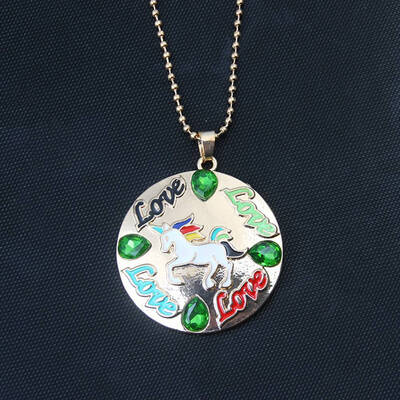 Cute Animal Necklace Love Heart Pendant Cartoon Rainbow Horse Necklaces&Pendant Acrylic Jewelry Free Shipping
Cute Animal Necklace Love Heart Pendant Cartoon Rainbow Horse Necklaces&Pendant Acrylic Jewelry Free Shipping