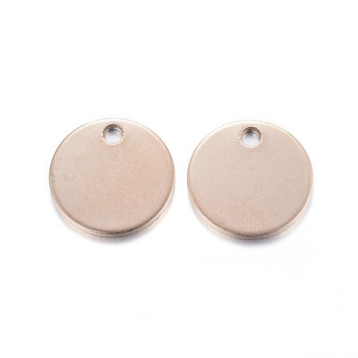 304 Stainless Steel Charms Blank Stamping Tags Smooth Surface Flat Round Rose Gold 12x1mm Hole 2mm
304 Stainless Steel Charms Blank Stamping Tags Smooth Surface Flat Round Rose Gold 12x1mm Hole 2mm