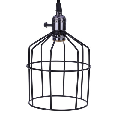 Retro Pendant Cage Wire Lamp Guard Hanging Light