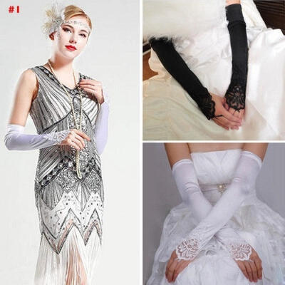 Elbow Length Bridal Gloves Fingerless Lace Satin Wedding Gloves Wedding Accessories
Elbow Length Bridal Gloves Fingerless Lace Satin Wedding Gloves Wedding Accessories