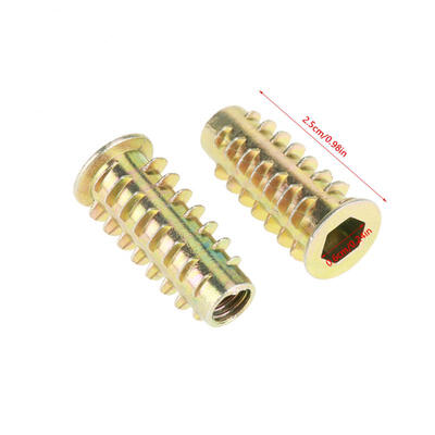 Greensen 20Pcs M625mm Zinc Alloy Hex Drive Head Furniture Nuts Threaded for Wood Insert
Greensen 20Pcs M625mm Zinc Alloy Hex Drive Head Furniture Nuts Threaded for Wood Insert
