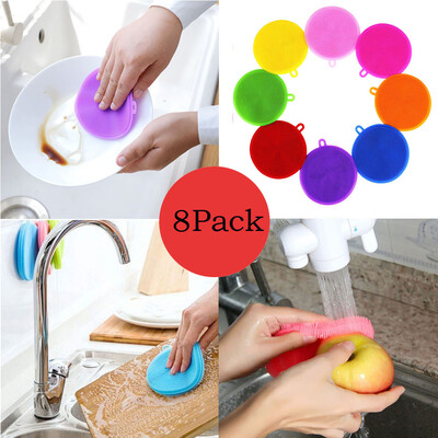 Gobestart 8pcs Silicone Dish Washing Sponge Scrubber Kitchen Cleaning Antibacterial Tool
Gobestart 8pcs Silicone Dish Washing Sponge Scrubber Kitchen Cleaning Antibacterial Tool