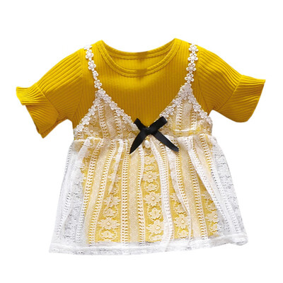 Summer Cute Princess Baby Dress Lace Fake 2 Pieces Short Sleeve O Neck Lovely Dress
Summer Cute Princess Baby Dress Lace Fake 2 Pieces Short Sleeve O Neck Lovely Dress