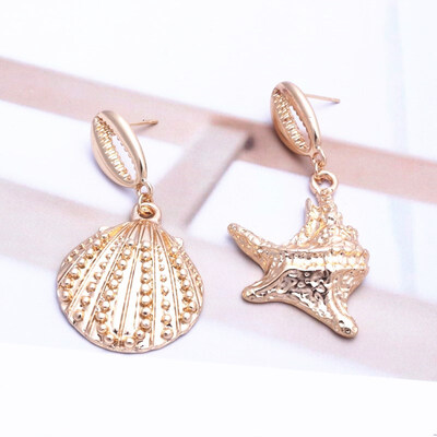 EK646 Bohemian Sea Shell Drop Earrings For Women Metal Starfish Conch Shell Cowrie Statement Earrings 2019 Summer Beach Jewelry
EK646 Bohemian Sea Shell Drop Earrings For Women Metal Starfish Conch Shell Cowrie Statement Earrings 2019 Summer Beach Jewelry