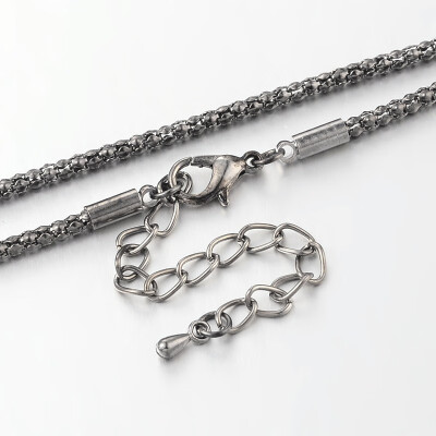 Iron Popcorn Chain Necklace Makings with Alloy Lobster Claw Clasps&Iron End Chains Gunmetal 299"
Iron Popcorn Chain Necklace Makings with Alloy Lobster Claw Clasps&Iron End Chains Gunmetal 299"