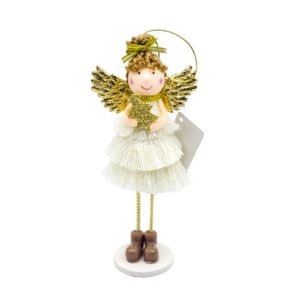 New Hot Christmas Standing Gold Angel Doll Desktop Ornament Holiday Figurines Gift For Boys & Girls
New Hot Christmas Standing Gold Angel Doll Desktop Ornament Holiday Figurines Gift For Boys & Girls