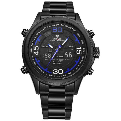 WEIDE WH6306 Quartz Digital Electronic Watch Three Sub-Dials Dual Time Week Second Minute Hour Display 3ATM Waterproof Timer Busin
WEIDE WH6306 Quartz Digital Electronic Watch Three Sub-Dials Dual Time Week Second Minute Hour Display 3ATM Waterproof Timer Busin