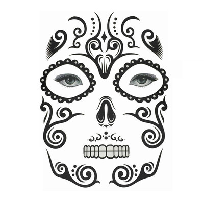 Toponeto Halloween Temporary Face Art Waterproof Mask Sugar Skull Tattoo Beauty Sticker
Toponeto Halloween Temporary Face Art Waterproof Mask Sugar Skull Tattoo Beauty Sticker