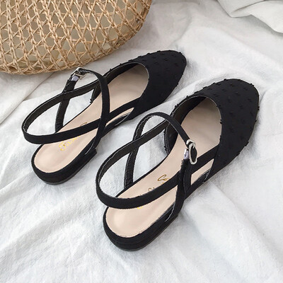 Summer Baotou Coarse-heeled Buckle Sandals Girl Student Baitie Fairy Flat-soled Roman Shoes Tide
Summer Baotou Coarse-heeled Buckle Sandals Girl Student Baitie Fairy Flat-soled Roman Shoes Tide